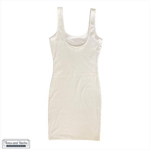 Love Tree - White Mini Bodycon Ribbed Dress - Picture 5 of 5